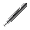 A stylus pen in a sleek metallic grey finish with a smooth tip and a clip design for easy carrying.