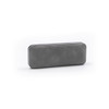 A grey Bluetooth speaker with a sleek, rectangular design and a minimalistic appearance, featuring a logo.