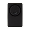 A black 15W MagSafe wireless power bank with a circular charging area and a logo on the back.
