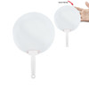 A Blast Fan with a solid white design and a handle, available in two sizes.