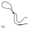 A green rope and toggle product displayed against a white background. It features a bead and adjustable ends.