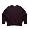 A dark brown jumper with a crew neck design and long sleeves. It features a plain, minimalist style.