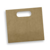 A medium die-cut paper bag in a brown landscape style with a handle cut-out.