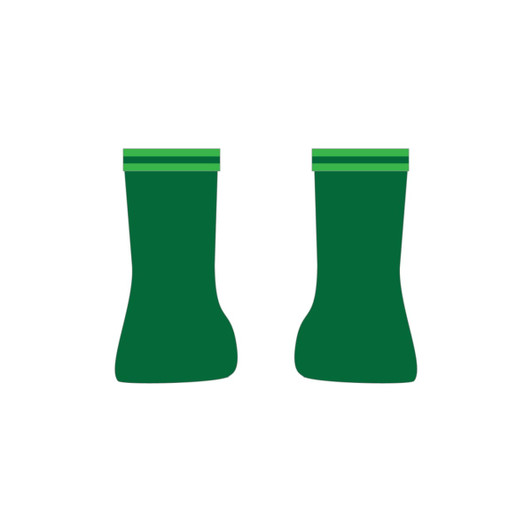 A pair of green socks featuring a striped top design and a smooth, fitted shape.