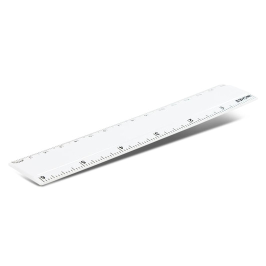 A mini ruler measuring 15cm, designed for office and business use, featuring clear markings for precise measurements.