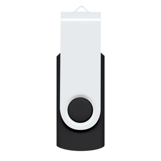 A Helix 16GB Flash Drive featuring a sleek design with a rotating cap for easy access and a button for functionality.