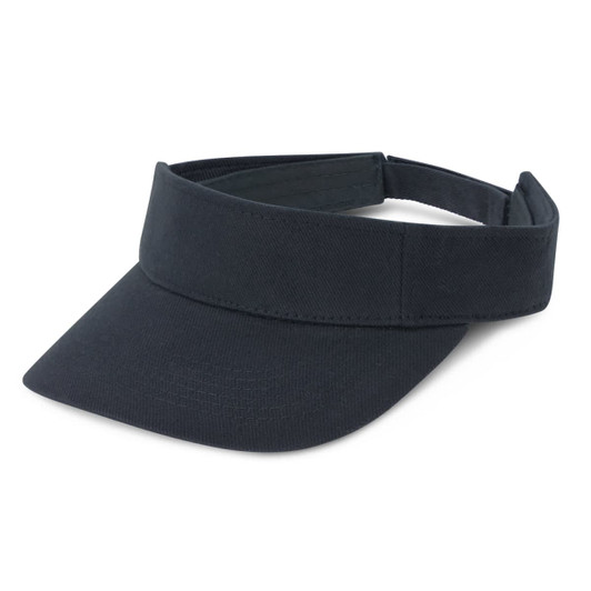 A dark visor with a wide brim designed for sun protection.