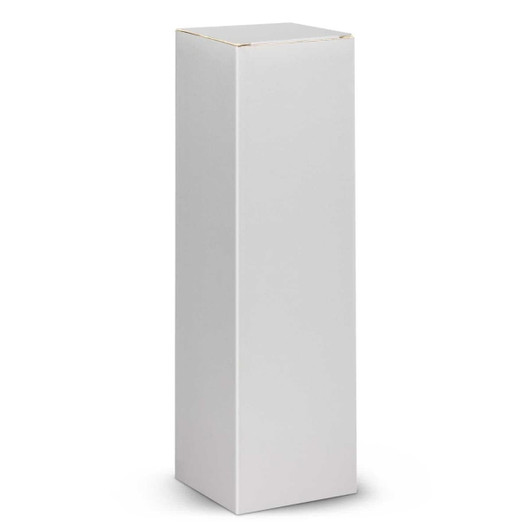 A white rectangular box with a sealed top, featuring a clean and simple design. It has no visible branding or labels.