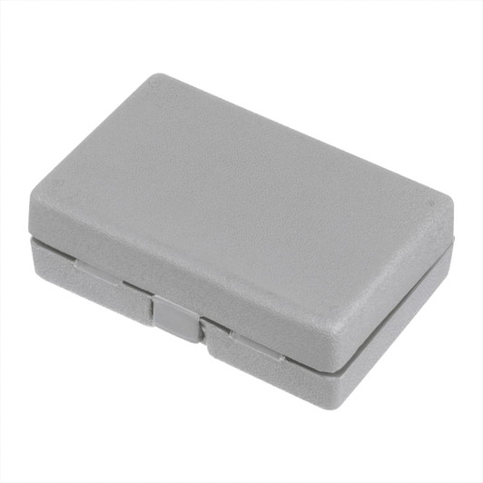 A grey tool kit case containing 26 assorted tools and equipment. It features a secure closure and textured surface.