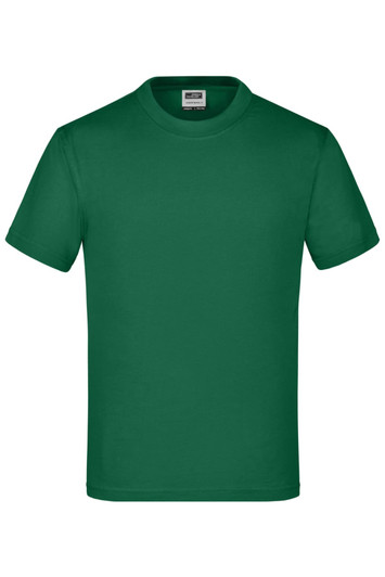 A green t-shirt with a classic crew neck style. The garment features a logo on the label.