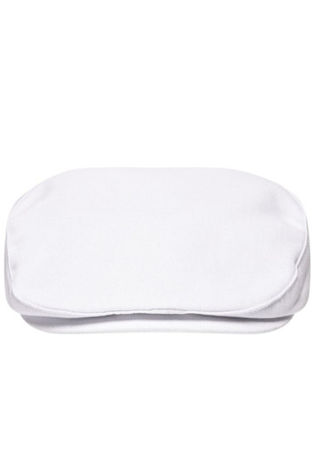 A white Cabrio Cap with a soft, curved design and a small logo on one side.