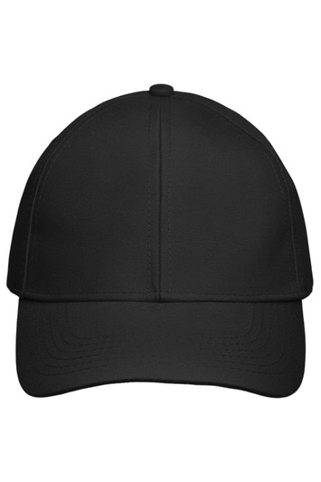 A black 6-panel function cap with a structured design and a logo on the front.