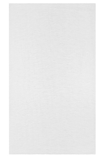 A plain white drawstring bag featuring a simple design and a logo. Size 42 in polyester material.