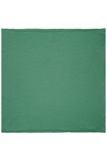 A green Heather Summer Loop-Scarf displayed flat. The item features a simple, solid design and has a logo.