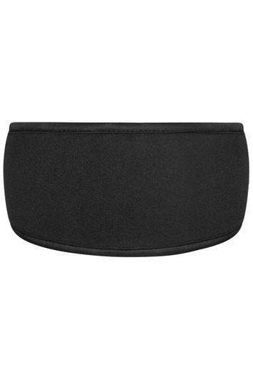 A black Thinsulate™ headband with a smooth, soft texture and a simple design, featuring a logo.