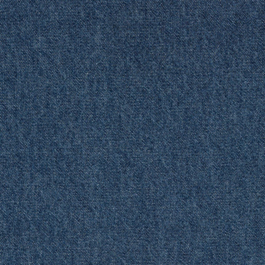 A textured fabric swatch in a deep blue denim shade, with a subtle pattern and soft appearance.
