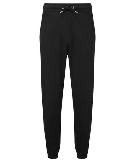 Black classic joggers with an elastic waistband and drawstring detail. Features a simple design with no visible logos.