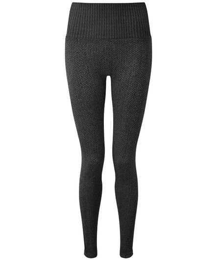 Knitted City Leggings in a dark grey hue, featuring a high waistband and a textured knit design.