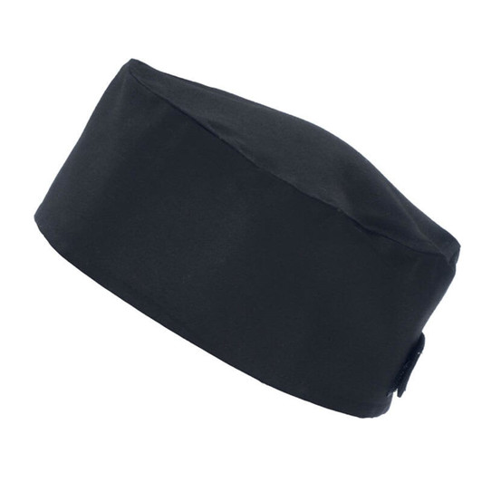 A black Tamburello hat with a rounded top and a simple design. Features a small logo.