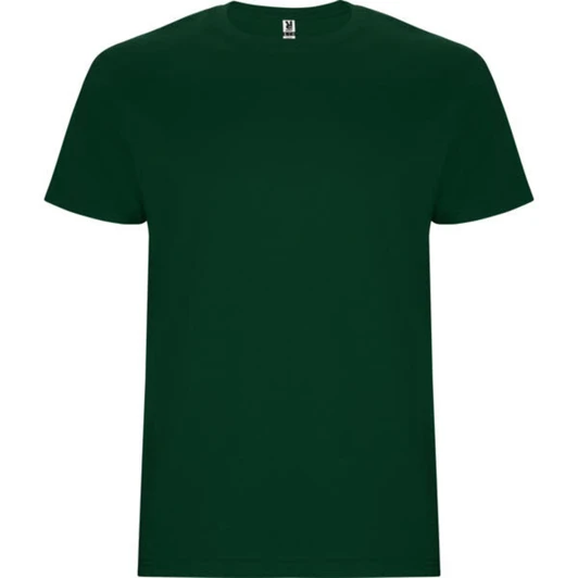 A plain green Stafford T-shirt with a round neck and short sleeves. Features a logo on the label.