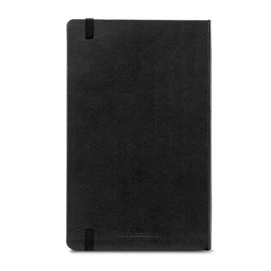 A black Moleskine 2027 Planner - Daily with an elastic band for closure and a textured cover.