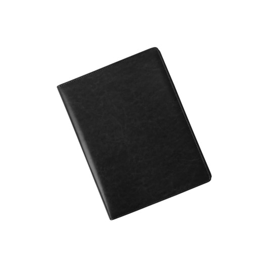 A black A4 Business Compendium with a sleek, textured leather finish and a subtle branding logo.