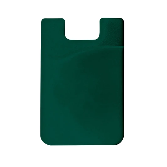 A green Smart Wallet with a slim design and a pocket for cards. It features a subtle texture and a logo.