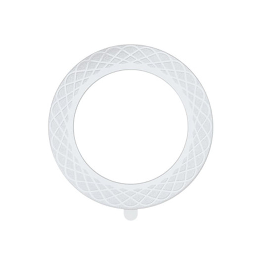 A white magnetic ring with a textured diamond pattern, designed for phone and technology accessories.