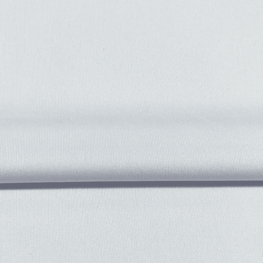 A smooth light blue fabric with a soft texture, ideal for sports apparel. The fabric features a subtle sheen.