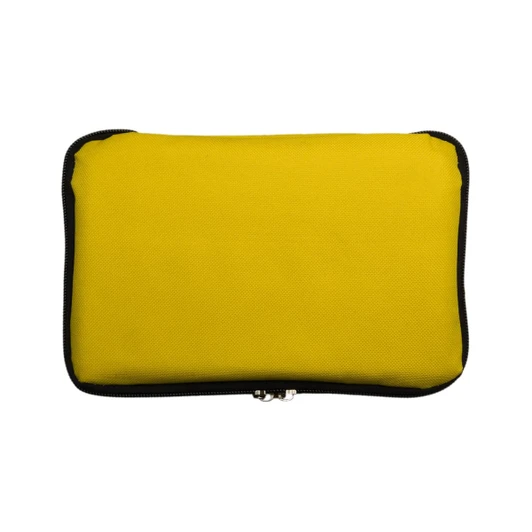 A yellow Subzero Cooler Bag with a zippered closure. The bag features a textured exterior for durability and insulation.