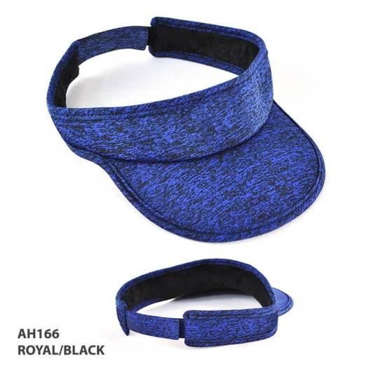 A blue and black BREYA visor with a textured design and an adjustable strap, featuring a logo.