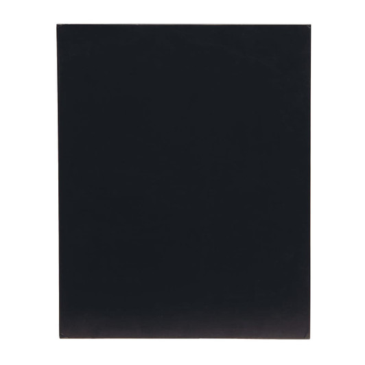 A black board with a smooth surface, featuring a subtle texture, suitable for serving or displaying food.