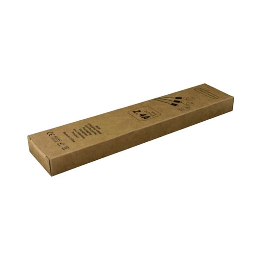 A packaged Murano Charge Cable in a long, rectangular cardboard box, featuring a simple design and various logos.