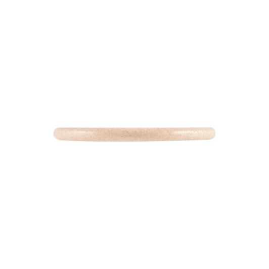 A wireless charger in a sleek, beige design with a smooth, rounded shape. It features a subtle texture and a logo.