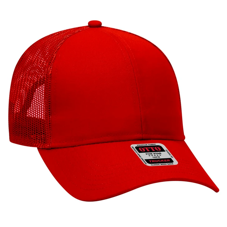 6 Panel Mid Profile Trucker Cap