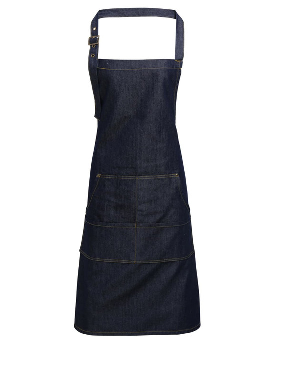Jeans Stitch Bib Apron