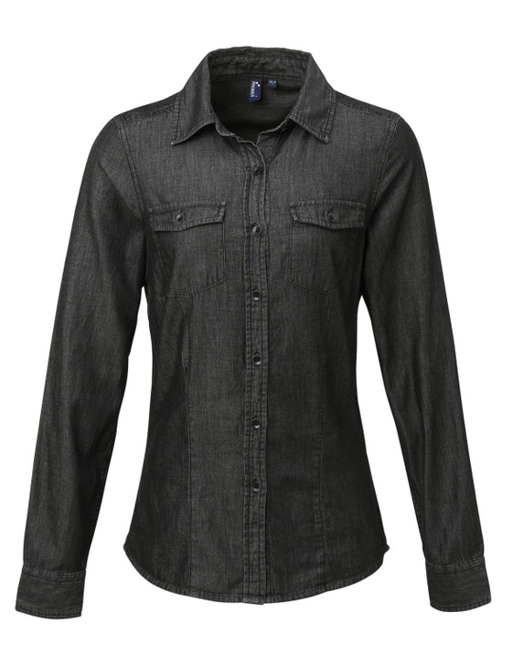 Womens Jeans Stitch Denim Shirt