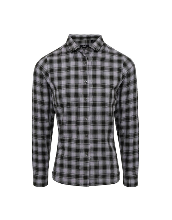 Womens Mulligan Check Cotton L-S Shirt