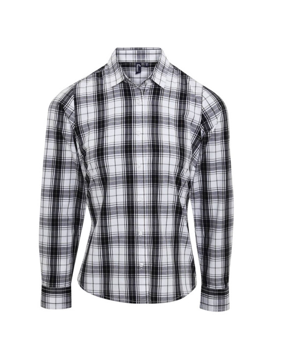 Womens Ginmill Check Cotton L-S Shirt