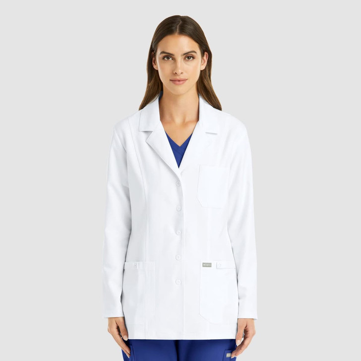 Momentum Womens Snap Consultation Lab Coat (28.5")
