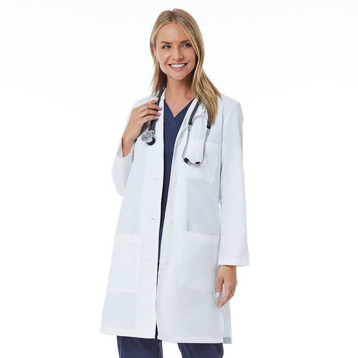 Lab Coats Red Panda Womens Full Length Lab Coat