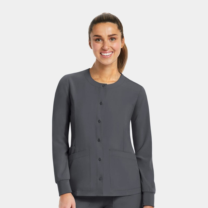 Matrix Impulse Womens Round Neck Snap Jacket