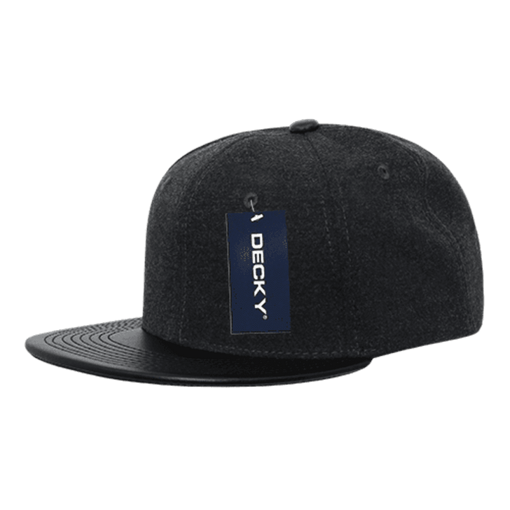 6 Panel High Profile Structured Melton Snapback