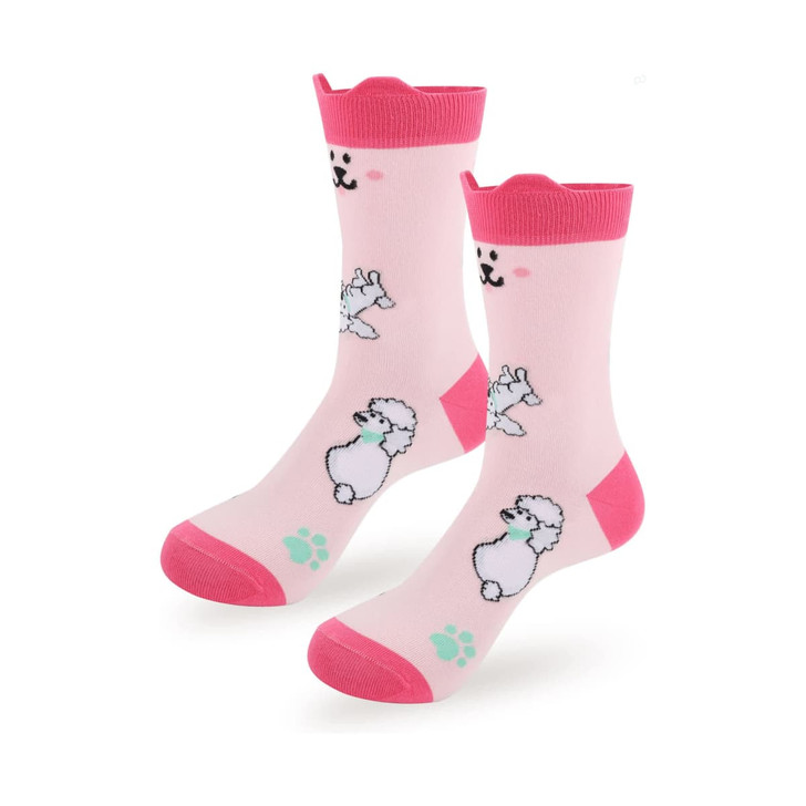 Ear Shaped Crew Custom Pattern Woven Socks