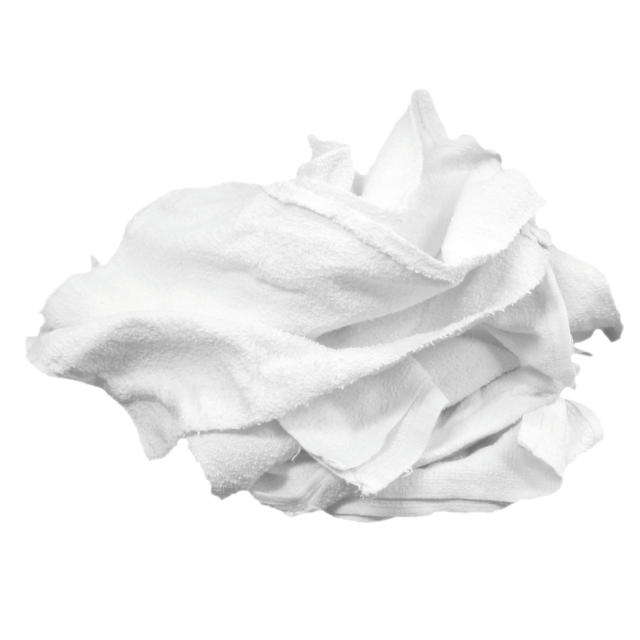 40 Rags BALL TRADING CORP 53340 White 40 lb. Terry Rags 1/cs - Choice Paper Company