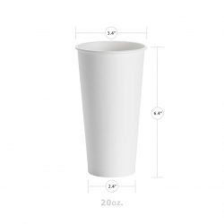 YESPAC YPHC20 HOT CUP PAPER 20-OZ WHT (CASE OF 500) - Choice Paper Company