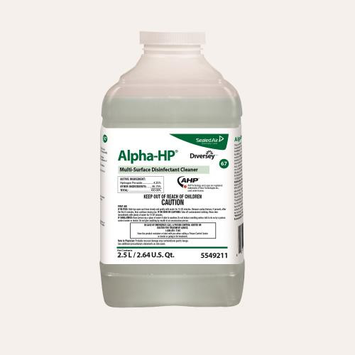 DIVERSEY 5549211 ALPHA HP MULTI SURFACE  DISNFCT CLEANER F/J-FILL 2.5L (CASE OF 2)