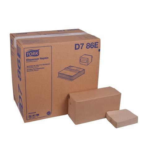 D786E SECOND NATURE/MASTERFOLD  KRAFT 13X12 DISPR NAPKN 12/500 (CASE OF 6000)