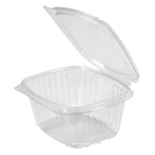GENPAK  AD16 16-OZ HINGED DELI CONTR  CLEAR APET PLASTIC    200/CS (CASE OF 200)
