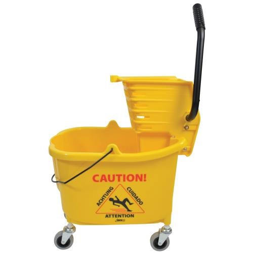 JANICO  1010 MOP BUCKET & SIDEPRESS  WRINGER COMBO 35-QT YELLOW (CASE OF 1)